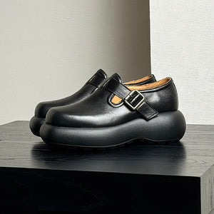 ChicLux Round Toe Buckle Dress Shoes