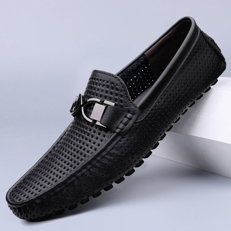 Luxury CrocLeather Slip-on Flats