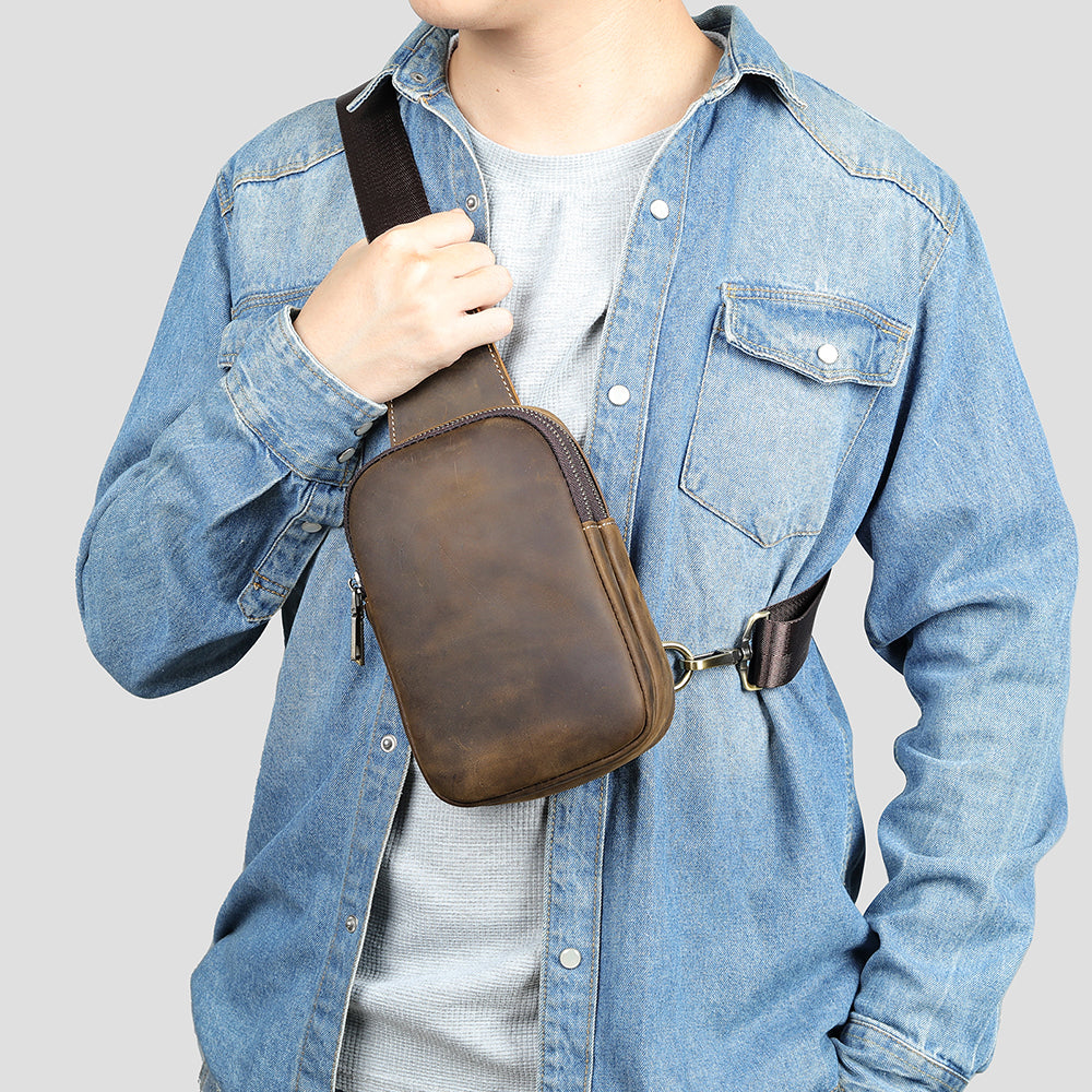 ElegantEquus Genuine Leather Chest Bag