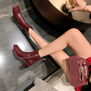 AlligatorLuxe Chic Zipper High Heel Boots