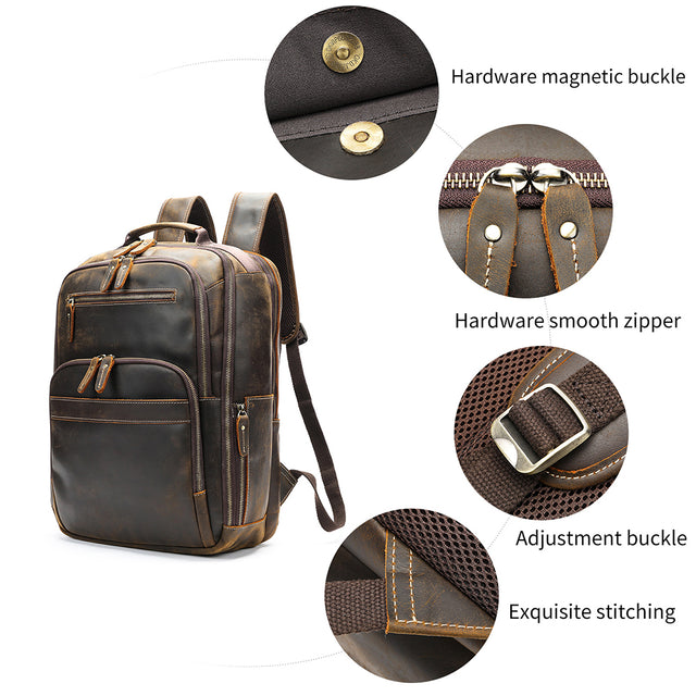 CrocoLux Zipper Softback Fashionable Backpack