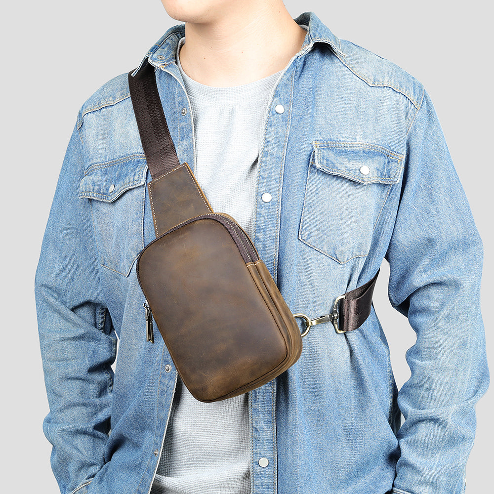 ElegantEquus Genuine Leather Chest Bag