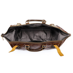 Deluxe Retro Leather Zipper Travel Messenger Bag N07