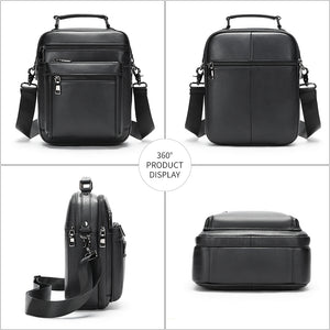 Luxury Exotic Leather Zipper Flap Messenger Bag