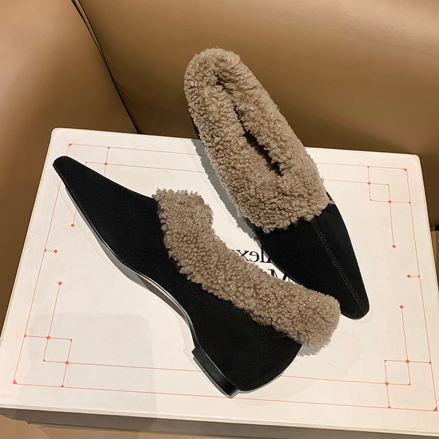 AlliChic Exotic Suede Pointed Toe High Heels