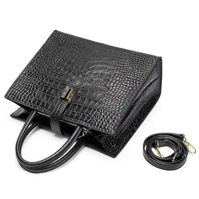 Exotic Chic Leopard & Alligator Crossbody Shoulderbag