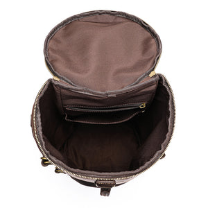 Deluxe Retro Leather Zipper Travel Messenger Bag N022