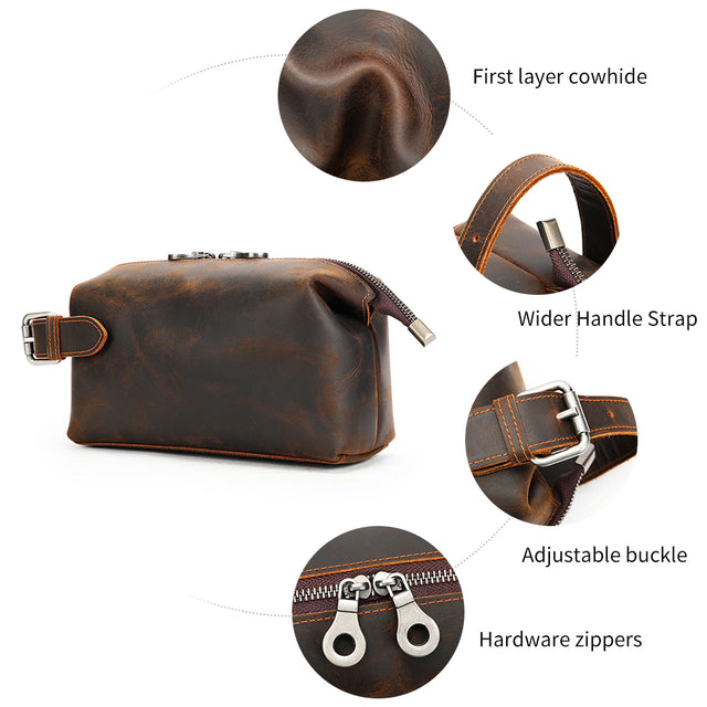 Vintage CrocLeather Zipper Briefcase