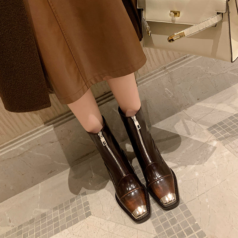 Diamoré Zip Ankle Boots