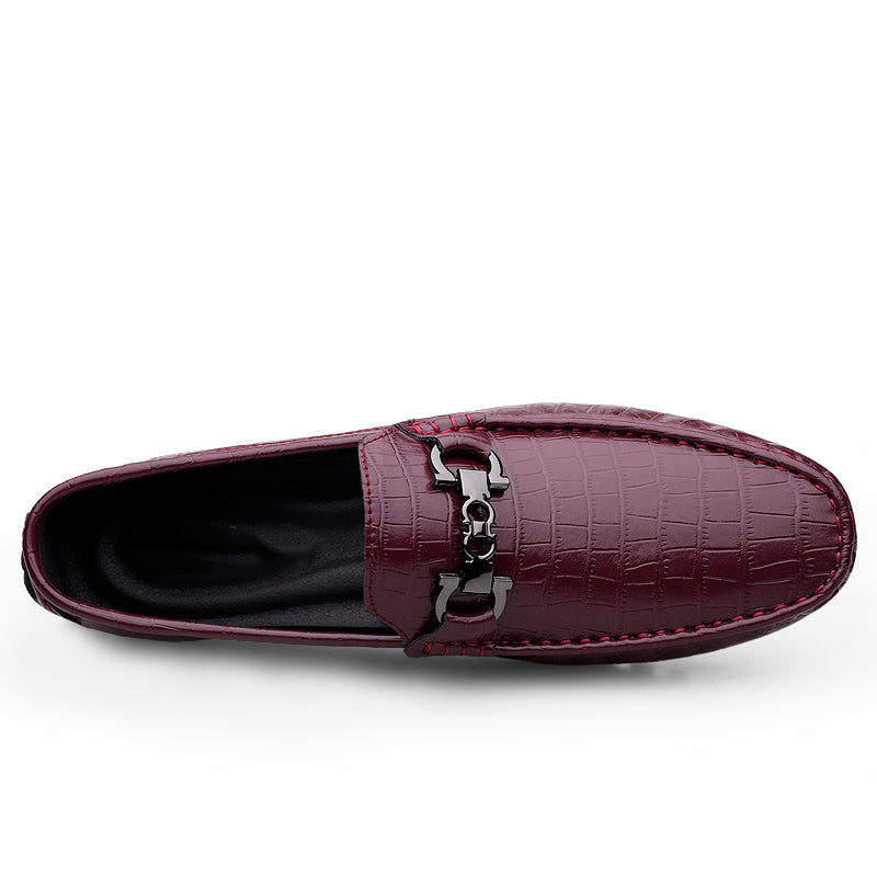 Luxury CrocBlend Crocodile Pattern Slip-On Loafers