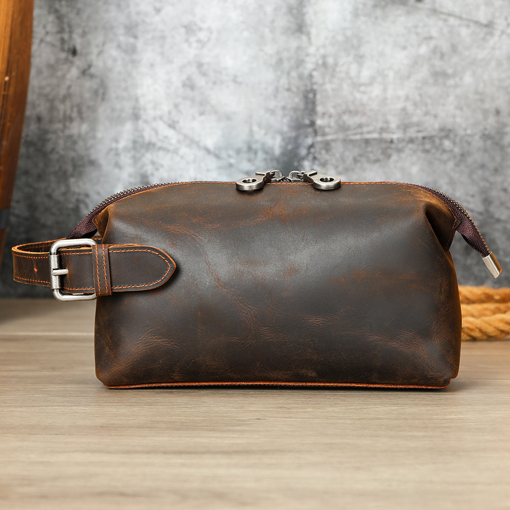 Vintage CrocLeather Zipper Briefcase