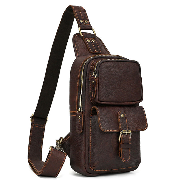 Elegant Genuine Leather Chest Bag