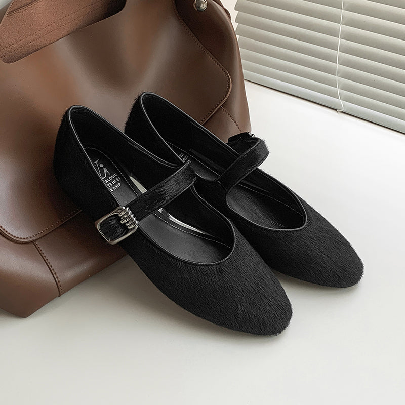 Chic Mary Janes Round Toe Strap Shoes