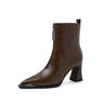 LeatherLux Chic Pointed Toe Winter Boots