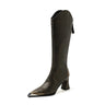 Knightly Elegance Genuine Leather Tall Boots