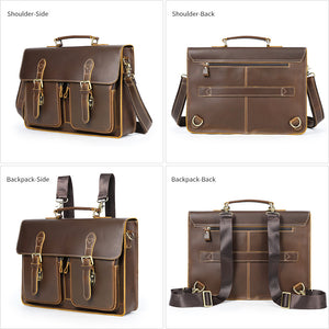 Luxury Leather Zipper Shoulder Bag