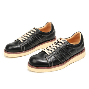 CarvedLux Exotic Texture Low-Top Sneakers