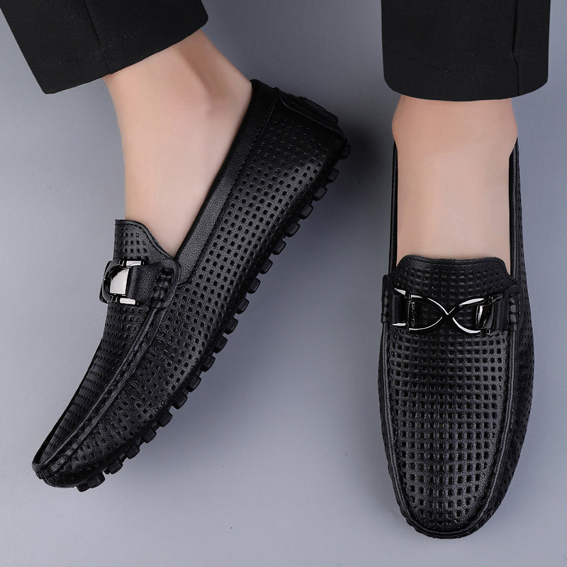 Luxury CrocLeather Slip-on Flats