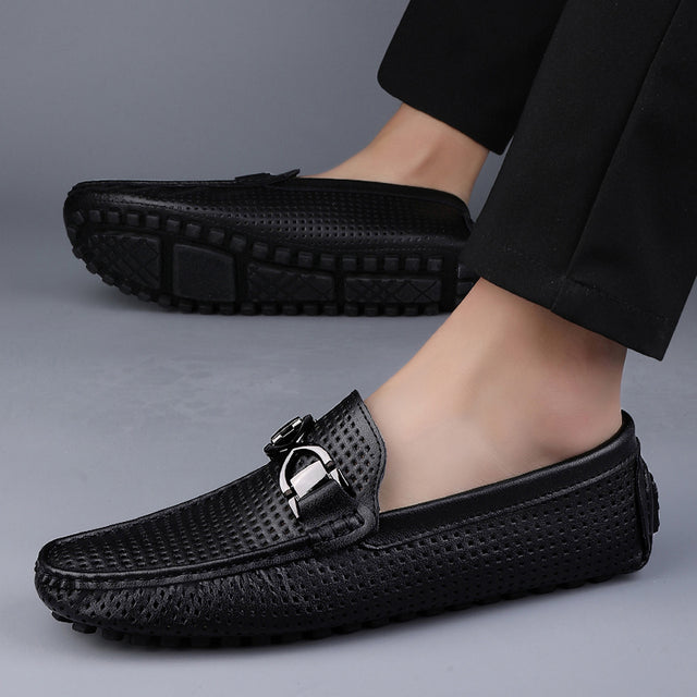 Luxury CrocLeather Slip-on Flats