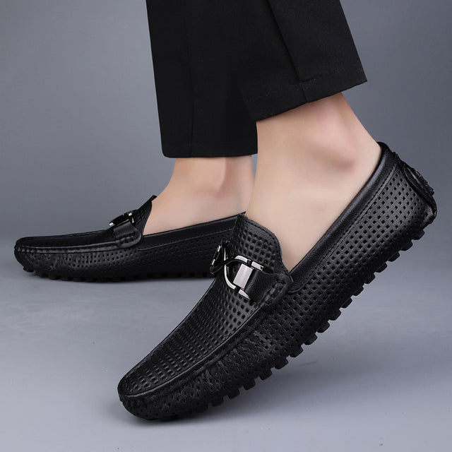 Luxury CrocLeather Slip-on Flats