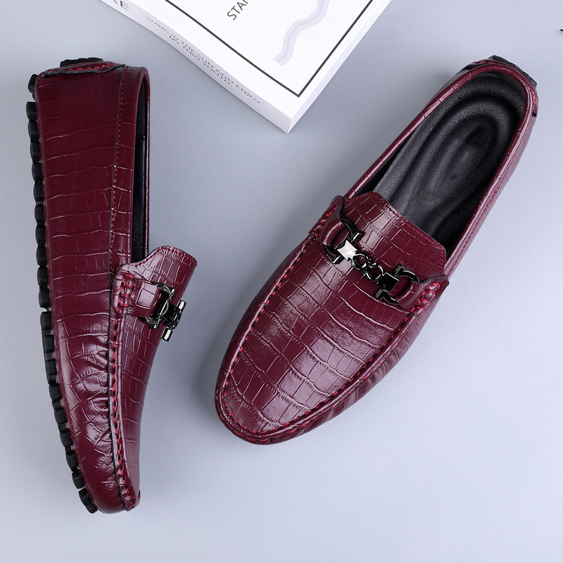 Luxury CrocBlend Crocodile Pattern Slip-On Loafers