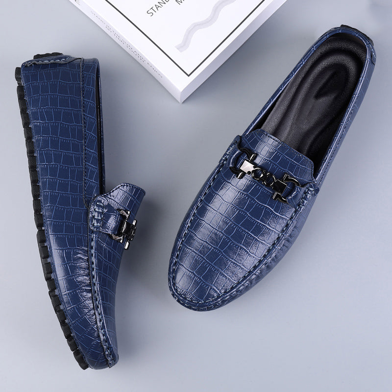 Luxury CrocBlend Crocodile Pattern Slip-On Loafers