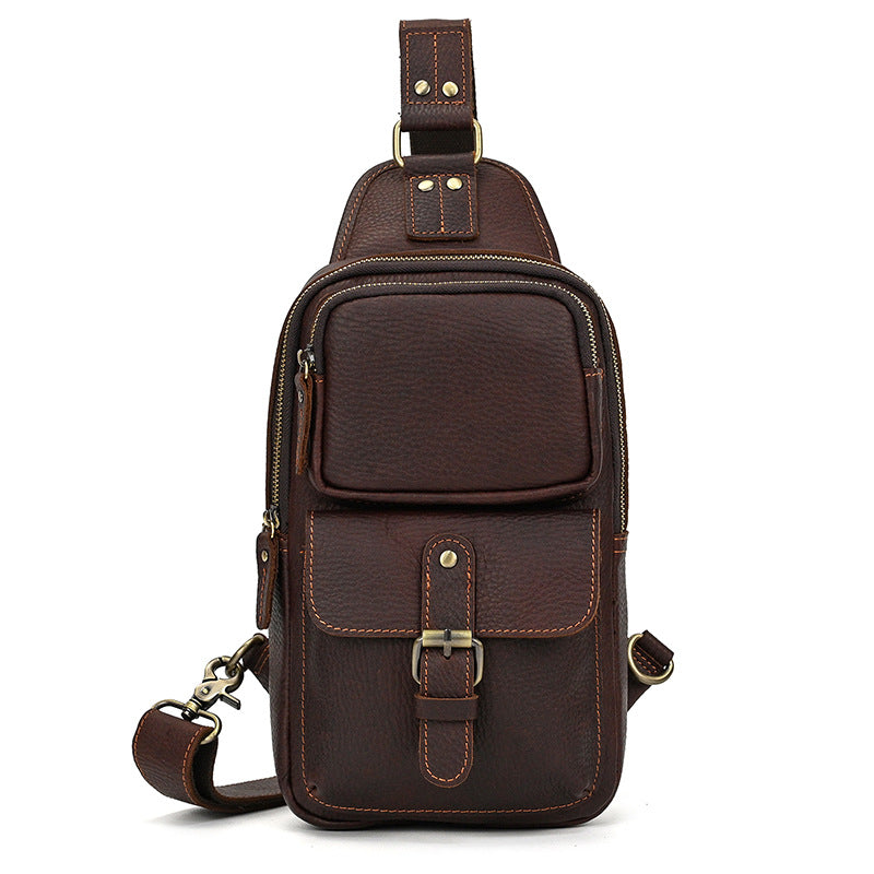 Elegant Genuine Leather Chest Bag