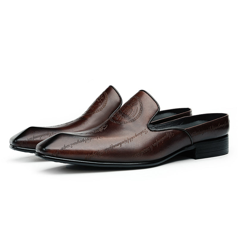 AlliLuxo Exotic Slip On Dress Shoes