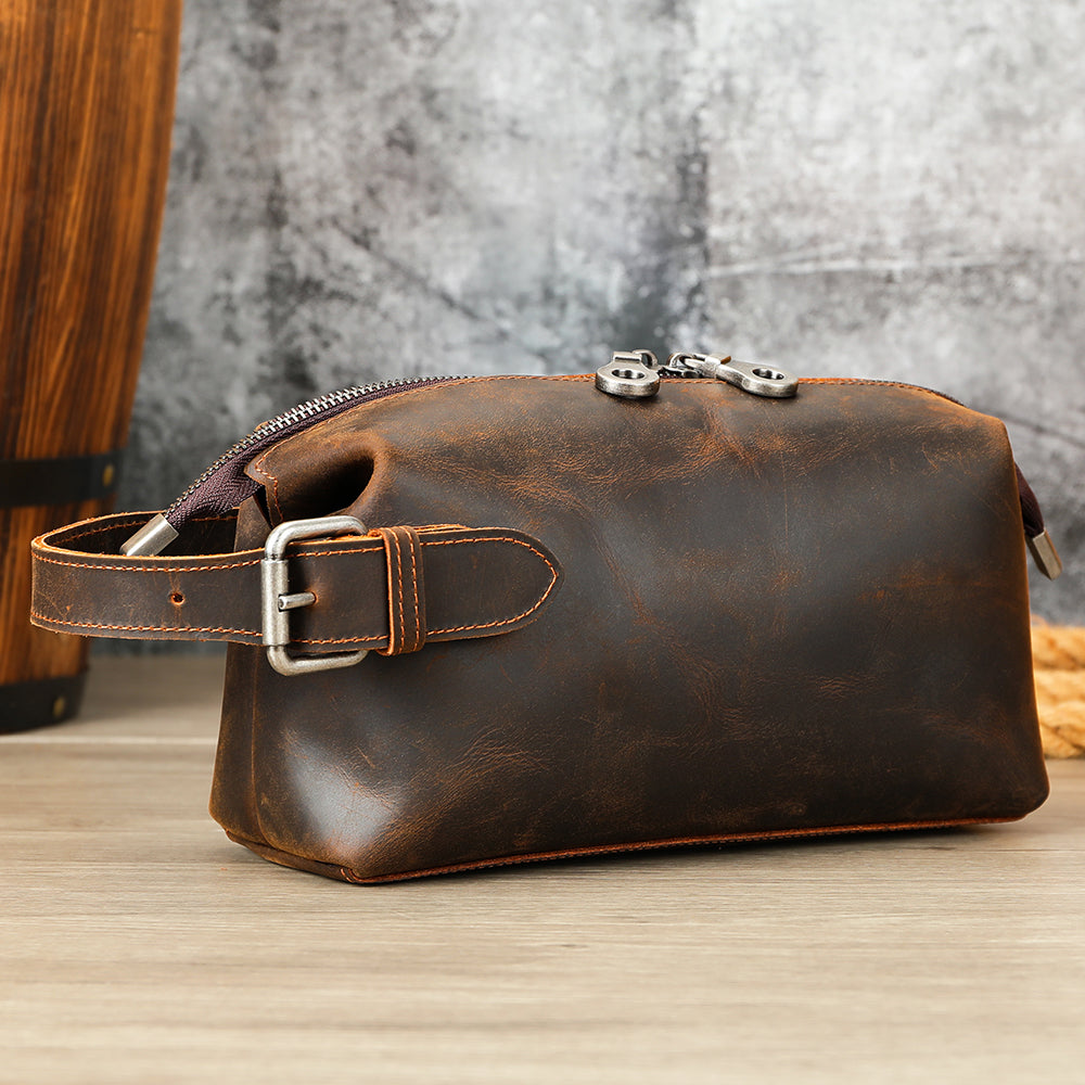 Vintage CrocLeather Zipper Briefcase