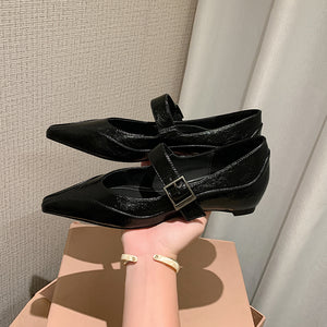 Chic Mary Janes Pointed Toe Strap Shoes