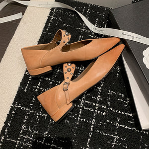 Chic Mary Janes Pointed Toe Strap Shoes