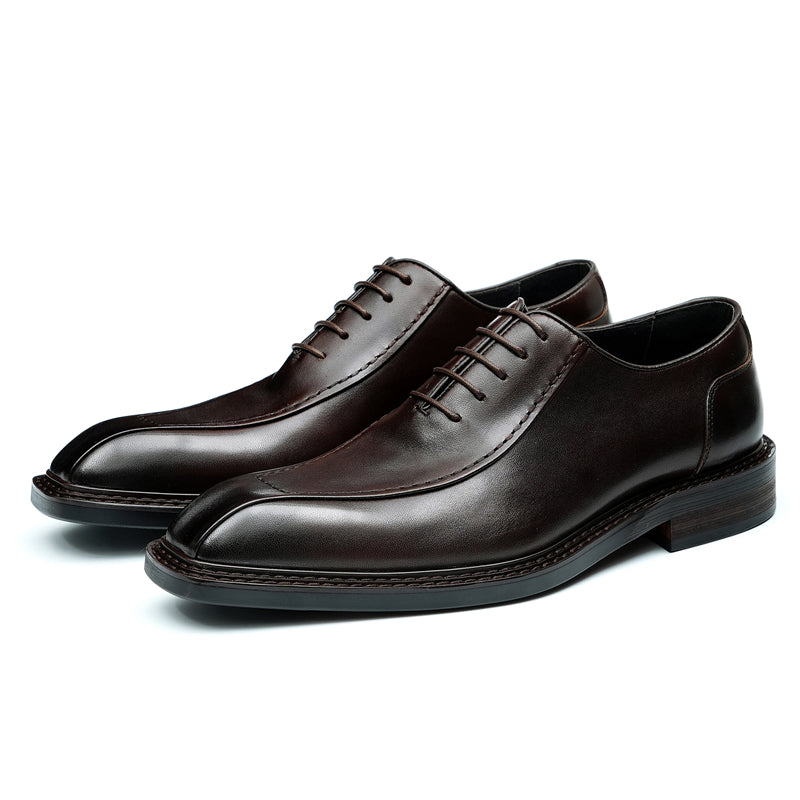 Elegant Carved British Leather Office Shoes