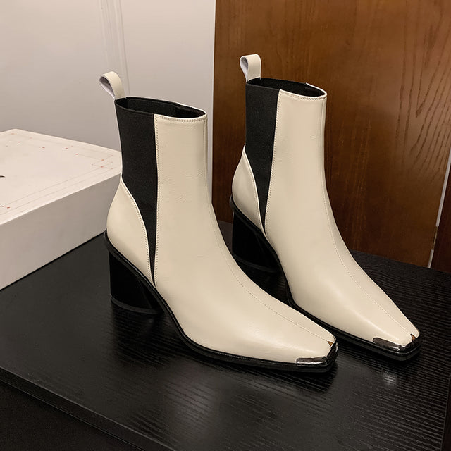 Elegant Luxe Chic Slip On High Heel Boots