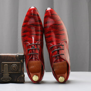 AlliLuxe Lace-Up Leather Derby Shoes