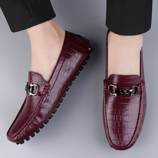 Luxury CrocBlend Crocodile Pattern Slip-On Loafers