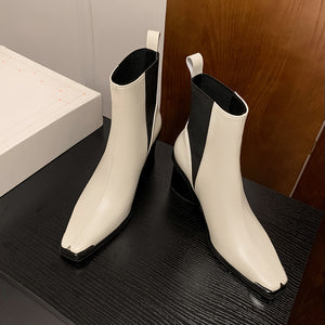 Elegant Luxe Chic Slip On High Heel Boots