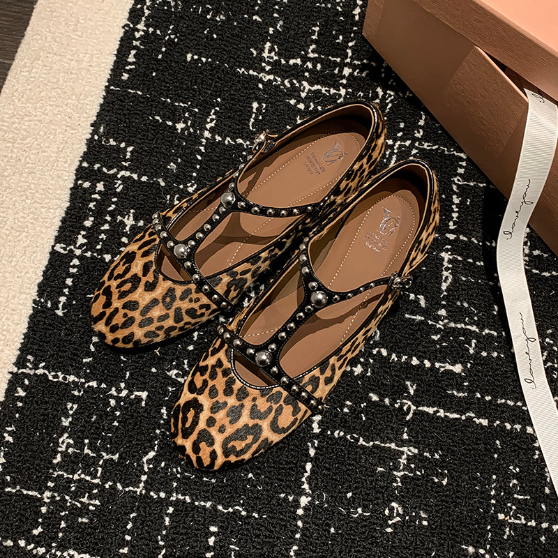 Chic Mary Janes Round Toe Flat Strap Shoes