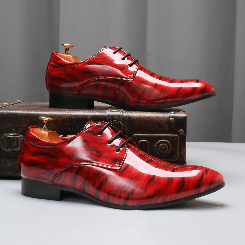 AlliLuxe Lace-Up Leather Derby Shoes