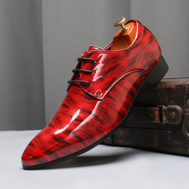 AlliLuxe Lace-Up Leather Derby Shoes