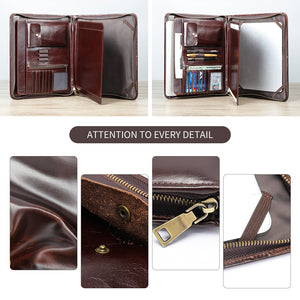 CowLuxe Stylish Leather Men's Ipad Bag