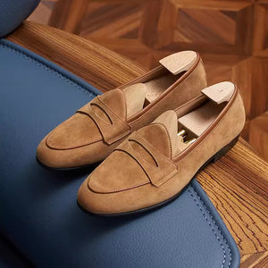 ModishLux Leather Chic Slip-Ons Loafers