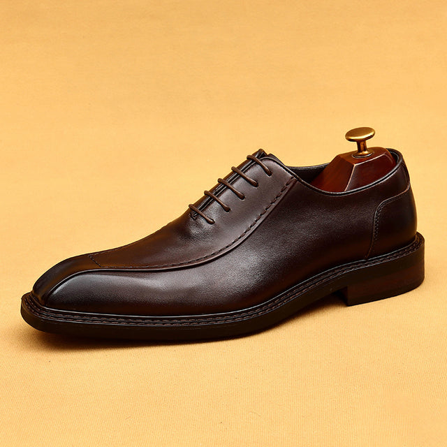 Elegant Carved British Leather Office Shoes