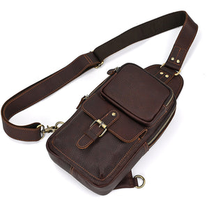 Elegant Genuine Leather Chest Bag