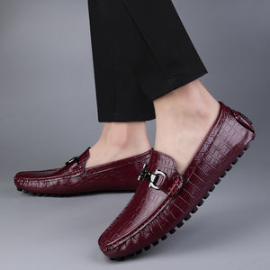 Luxury CrocBlend Crocodile Pattern Slip-On Loafers