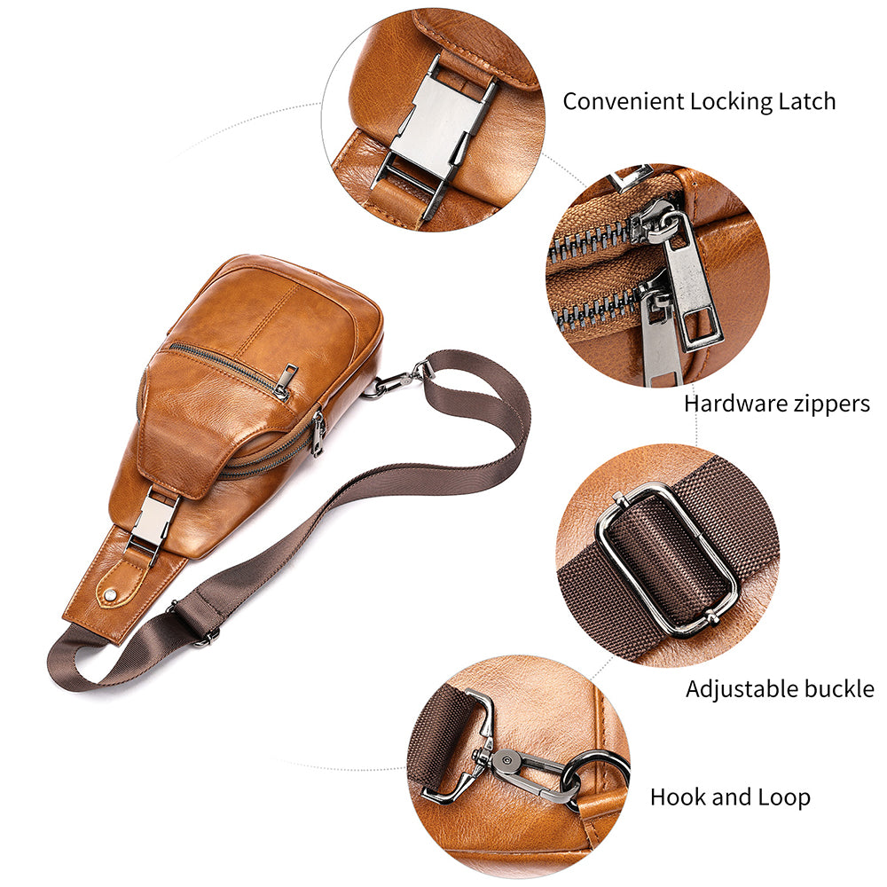 ElegantEquus Genuine Leather Chest Bag