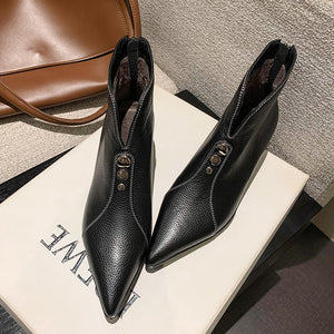 Luxury Leather Pointed Toe Tall Boots