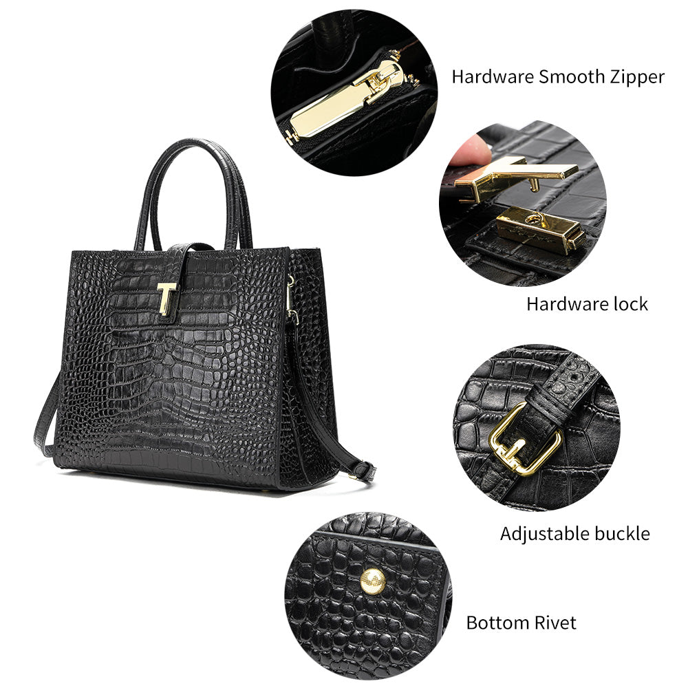 Exotic Chic Leopard & Alligator Crossbody Shoulderbag