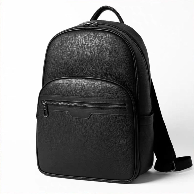 Luxury Cow Leather Weaving Laptop Travel Backpack