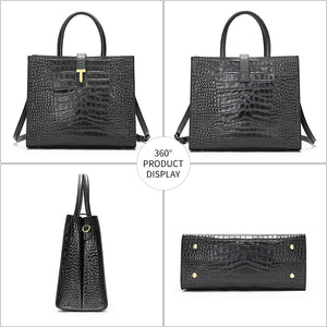 Exotic Chic Leopard & Alligator Crossbody Shoulderbag