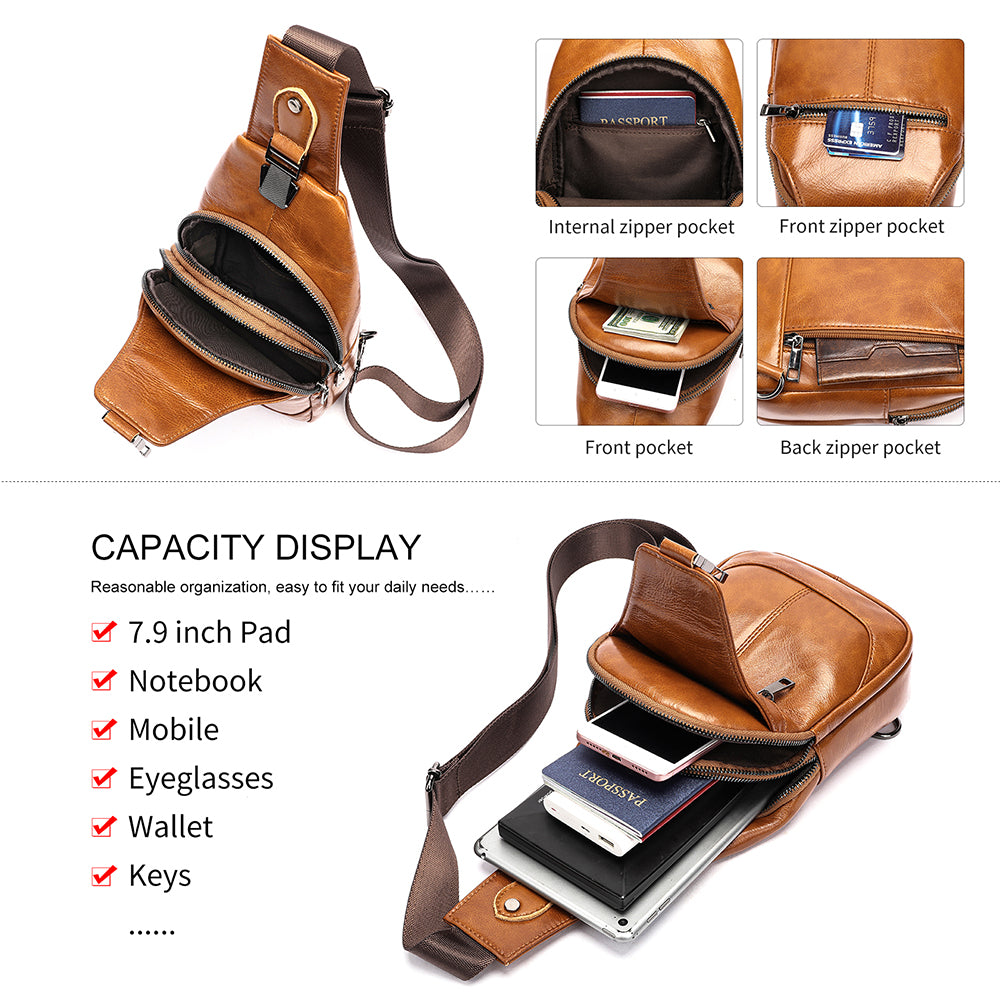 ElegantEquus Genuine Leather Chest Bag